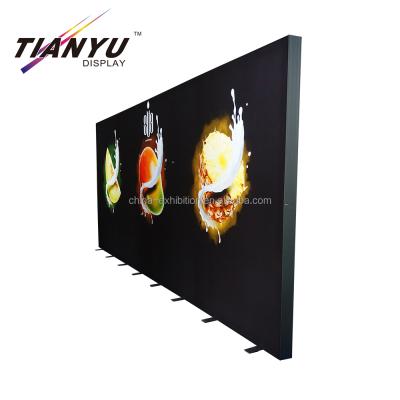 China EXPO SEG Graphic Advertising Light Box Frameless Light Box Double Side Aluminum Frame With Footbase for sale