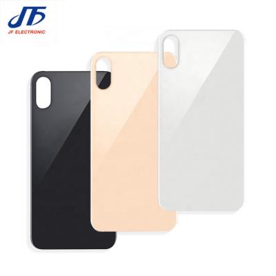 China Big Glass Hole Battery Door Back Glass Cover For iphone xs Max Back Glass Panel With Logo for sale