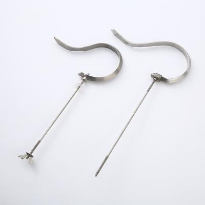 China Factory Wholesale Customized Pulling Metal Hooks Stainless Steel Iron Flat Hook For Birdcage for sale