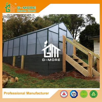 China 406x306x244cm Green Color 10mm Thick Polycarbonate Aluminum Plant's house for sale