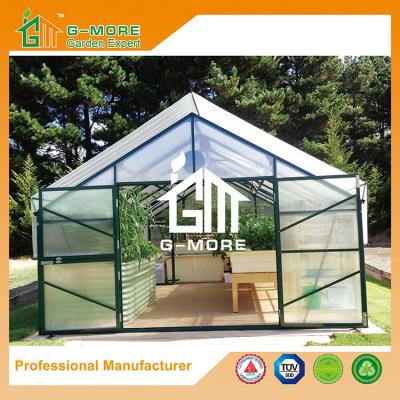 China 406x406x273cm Green Color Durable 15 Years Warranty Aluminum Planthouse for sale