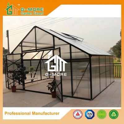 China 406x506x302cm Super Strong Black Color Polycarbonate Greenhouse for sale