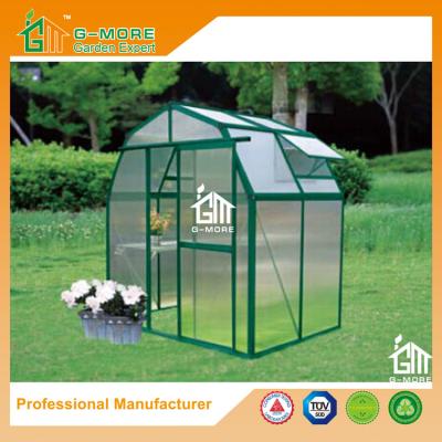 China 4'x6'x6.7'FT Green Color Easy DIY Barn Style Aluminum Greenhouse for sale