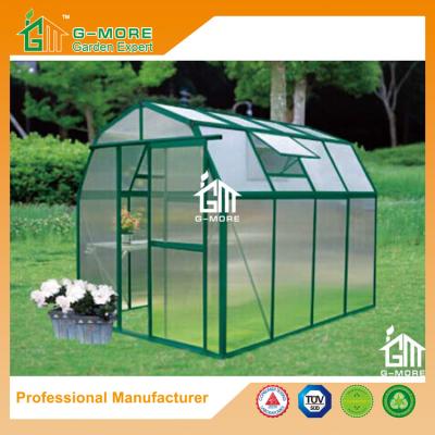 China 8'x6'x6.7'FT Green Color Easy DIY Barn Style Aluminum Greenhouse for sale