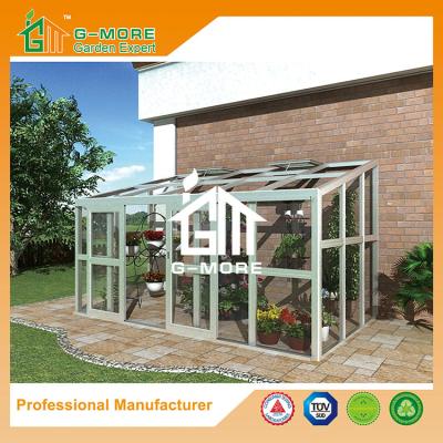 China 242 X 315 X 237CM  White Color 8mm Thick Polycarbonate Aluminum Greenhouse for sale