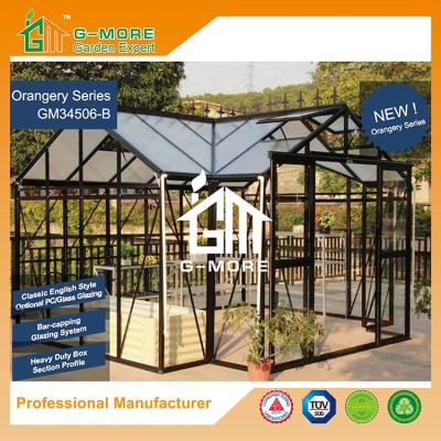 China G-MORE Extra Heavy Duty Classic English Style Easy DIY Orangery Aluminium Glasshouse for sale