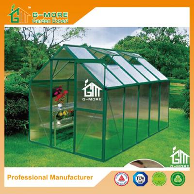 China 10'x6'x6.7'FT Green Color Single Door Popular Series Aluminum Greenhouse for sale