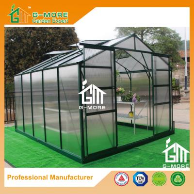 China 10'x8'x6.7'FT Green Color Double Door Traditional Series Garden Greenhouse for sale