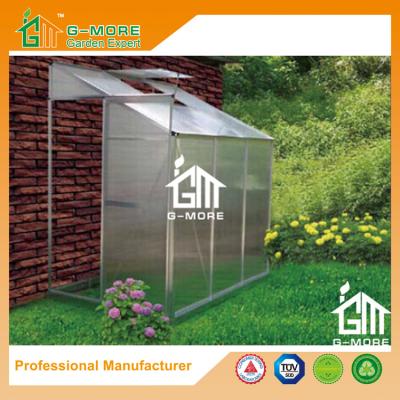 China 6'x4'x6.7'FT Silver Color Single Door Wall Lean-To Series Garden Greenhouse for sale