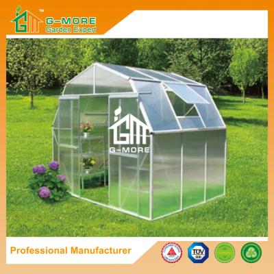 China 6'x8'x7'FT Silver Color Double Door Barn-L Style Garden Greenhouse for sale