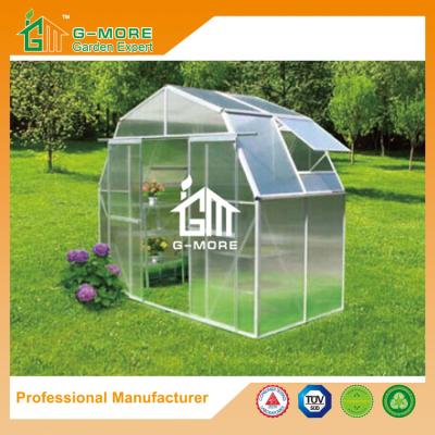 China 4'x8'x7'FT Silver Color Double Door Barn-L Style Garden Greenhouse for sale