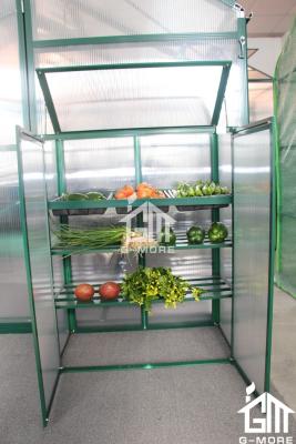 China 38. 5x 76 x 98.5cm Green Color Nursery Series Aluminum Greenhouse for sale