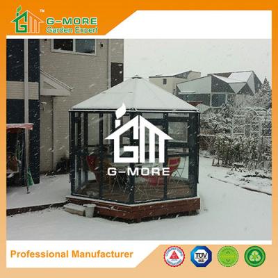 China 320 X 283 X 275CM Dark Grey Color Easy Assembly Removable Aluminum Sunroom for sale