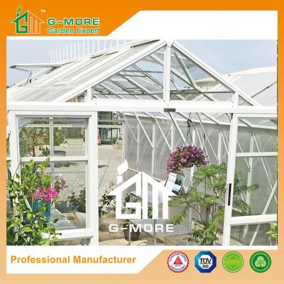 China 377X253X250CM White Color Imperial Series Double Door Glasshouse for sale