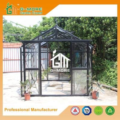 China 319X253X250CM Black Color Imperial Series Double Door Glasshouse for sale