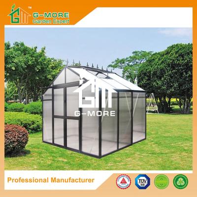 China 195X253X250CM Black Color Imperial Series Double Door Polycarbonate Greenhouse for sale