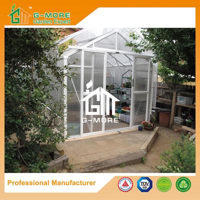 China 258X253X250CM White Color Imperial Series Double Door Aluminum Greenhouse for sale