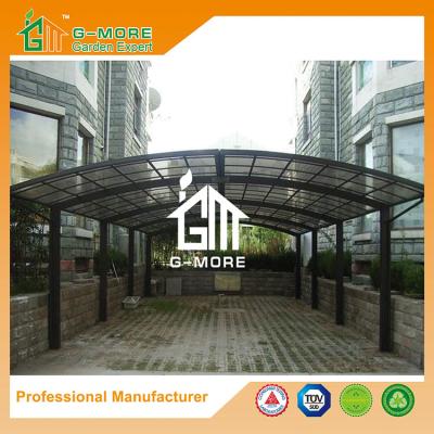 China 1100 X 600 X 230CM Black Color Easy DIY Polycarbonate & Aluminum Carport for sale