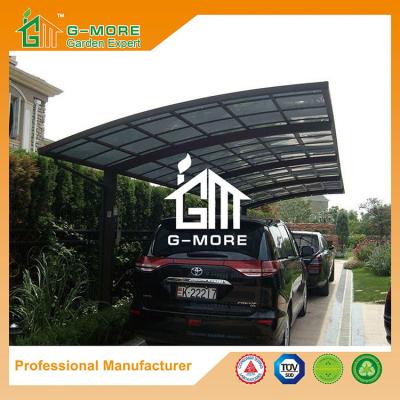 China 550 X 300 X 230CM Black Color Easy DIY Polycarbonate & Aluminum Carport for sale