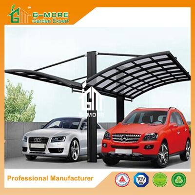 China 550 X 600 X 230CM White Color Easy DIY Polycarbonate & Aluminum Carport for sale