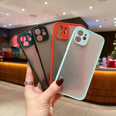 China High Quality Translucent Fashion Shockproof Matte Smooth Feel PC TPU Phone Case For iPhone 14 13 12 11 x 8 7 for sale