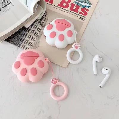 China QUICK DRY 3D Cartoon Silicone Rubber Earphone Case For Airpods Pro Wireless Earphone Protector For Airpods Key Chain for sale