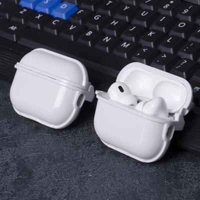 China QUICK DRY For Airpods Pro OEM ODM White Flute Custom Clear White Shockproof Leather Hard PC Cover Case Fit For Airpods Pro 2 Earbuds Case for sale