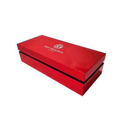 China Handmade Hot Pink Red Waterproof Coffee Gift Packaging Paper Box for sale