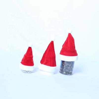 China Polyester Christmas Party Decoration Felt Mini Christmas Hat For Knives Funny And Forks Custom Cute Cartoon Little Mini Santa for sale