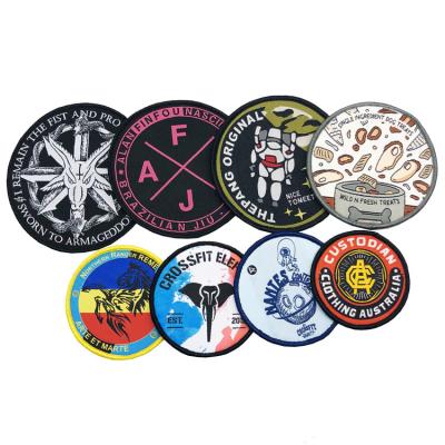 China Viable Custom Woven Brand Logo Woven Garment Patch Patch Badge for sale