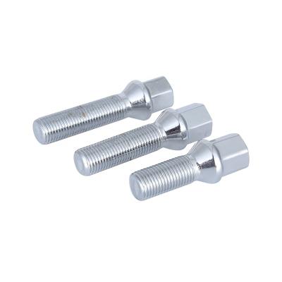 China Steel Chrome Hexagon Cone Seat Hub Bolt With M14*1.5 for sale