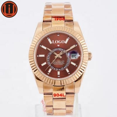 China Quality 2813 326935 Automatic Waterproof Movement Watch 3A Full Date Function Rose Gold Sports Watch for sale