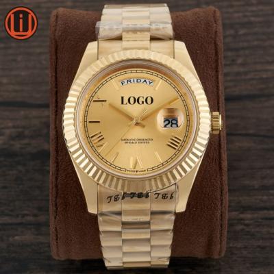 China Automatic Date Sports Diver Gold 2813 Movement 40mm Luxury Luminous Grade 316L 3A Steel Watch for sale