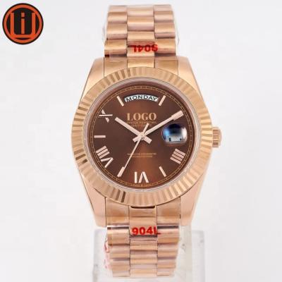 China Automatic Date Luxury Luminous Sports Diver Rose Gold 2813 Movement 40mm Grade 904L 3A Steel Men's Watch for sale