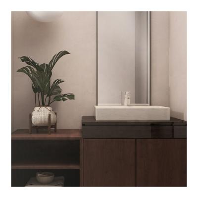 China MODERN BATHROOM CABINET FURNITURE DARK BROWN CUSTOM COLOR for sale