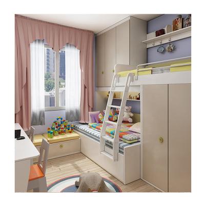 China Modern Customized Solid Wood Loft Bed With Desk For Household Loft Bed With Desk for sale