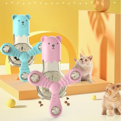 China Muti-functional Hot-selling Viable Turntable New Products SPT Leakage Muti-functional Food Toy Interactive Game Toy For Cats for sale