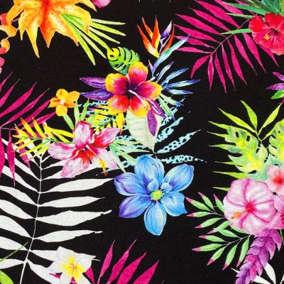 China 2022 hot sale anti-static high quality soft floral print texture rainforest viscous fabric for blouses for sale