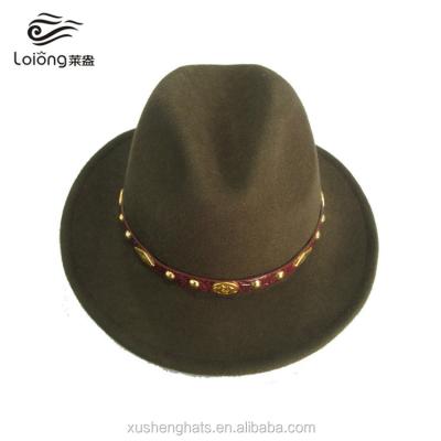 China Classic 100% Wide Brim Solid Color Wool Felt Character Cowboy Hat Jazz Hat Pure Color Western American Cowgirl Wholesale Western Hat for sale