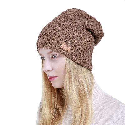 China JOINT Hot Selling New Design Knitted Solid Color Beanie Hat Woolen Winter Warm Cap for sale