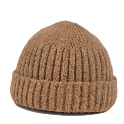 China High Quality Classic Acrylic Wool Cuff Character Beanie Unisex Winter Knitting Hat for sale