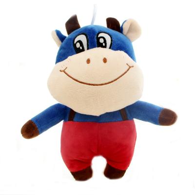 China Cow doll again in plush clothes small plush cow sweater sleeping toy with doll machine activity grasping gift for sale