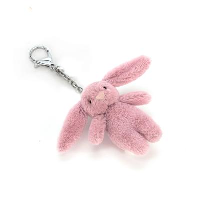 China Cotton OEM/ODM Plush Rabbit Key Chain Doll Animal Pendant Pink 8cm for sale