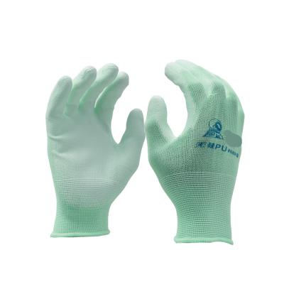 China High Quality Comfortable/Industrial Work Safety Glove With PU Coated Palm And ESD Anti-Static Nylon White Palm Coated Gloves for sale