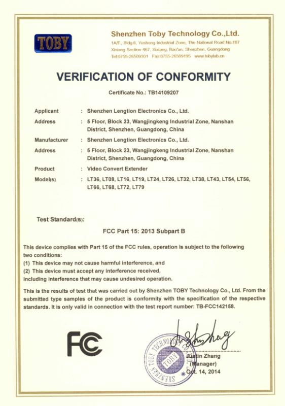 FCC - Shenzhen Lengtion Electronics Co., Ltd.