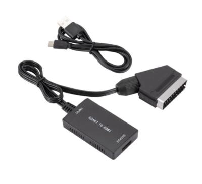 China 2021 New SCART To Scaler Compatible HDMI-compatible Adapter Converter / 1080P Output for sale