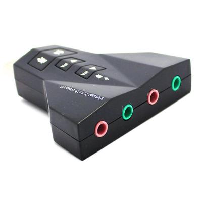 China 3D External Virtual USB 2.0 Audio Adapter Dual Channel USB 7.1 / Sound Card for sale