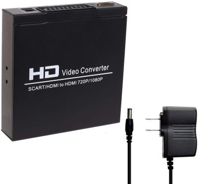 China SCART RGB HDMI Converter Video to Audio Box with 3.5mm Coaxial Audio Extractor Out of PAL Video Scaler NTSC 1080P 720P for Old TV/ for sale