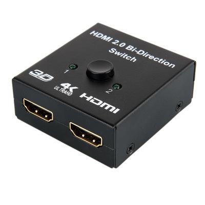 China 2 Ports Two Way Manual Switch HD Changer / Splitter 2 in 1 or 1 in 2 out of 2 HD Ult/Port Hub Support v2.0 4k x 2k@60Hz for sale