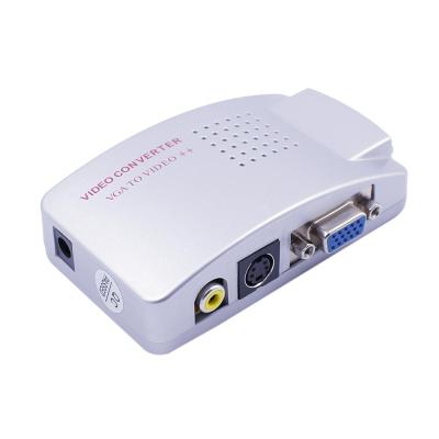 China VGA to RCA AV BNC USB VGA to Composite RCA S-Video Video Signal Converter Adapter Box Computer Laptop / for sale